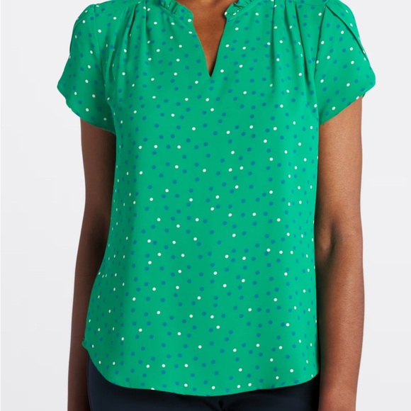 41 Hawthorn Emerald Polka Dot Blouse - Picture 1 of 8